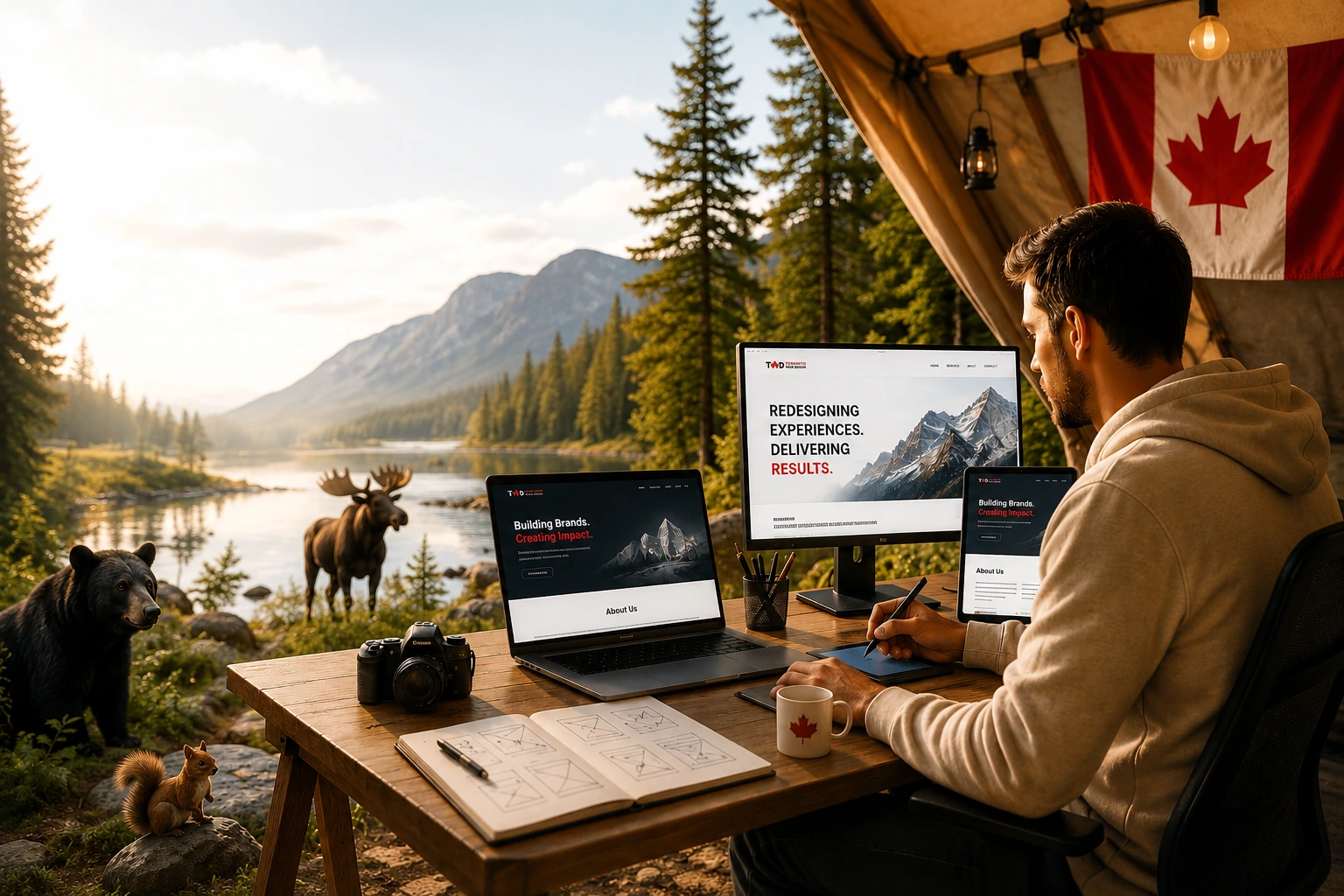 Toronto Web Design — a distributed Canadian digital agency designing websites from anywhere, backed by a global network of specialists