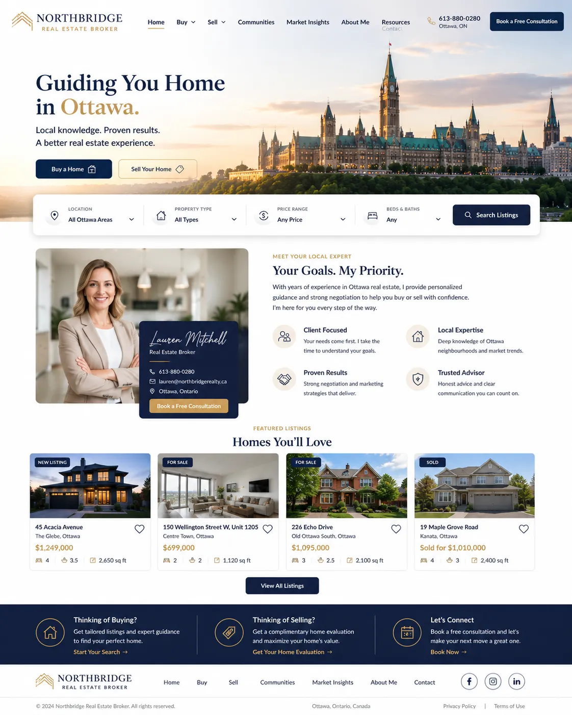 Northbridge Real Estate website mockup